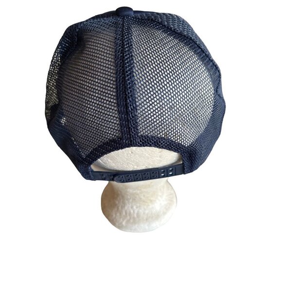 Leadership Cablevision TV Dish Logo Blue Foam Vintage Trucker Hat Cap Adjustable - Picture 3 of 7